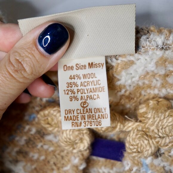 Made in Ireland Boyne Valley Weavers Wool Blend Poncho - Picture 8 of 8